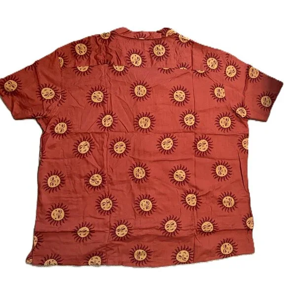 NWT ARIZONA JEAN SHIRT Mens BIG & TALL 3XL Short Sleeve ORANGE SUN 1178-A1 - Picture 7 of 11